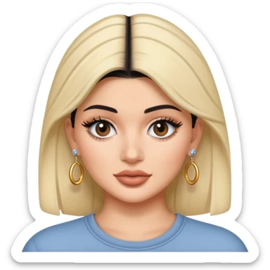 kylie jenner wear earrings sticker
