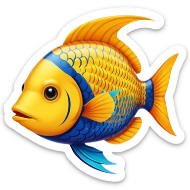pretty tropical aquatic fish  sticker