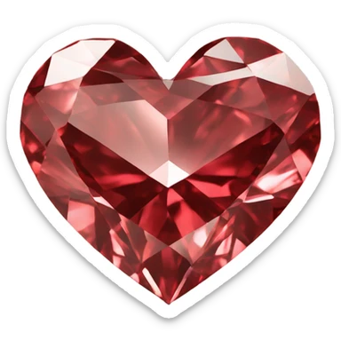 56 karat red heart shaped diamond  sticker