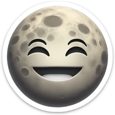 Moon smiling  sticker