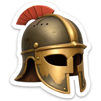 Old roman helmet sticker