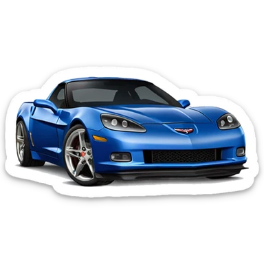 Blue widebody C6 corvette  sticker