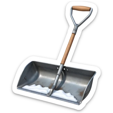 snow shovel sticker