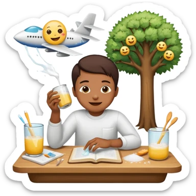  while drinking white liquid while flying while eating while dying while laughing while doing his homework while making salt while cutting down trees while using chat GPT while using emojis.com while producing babies sticker