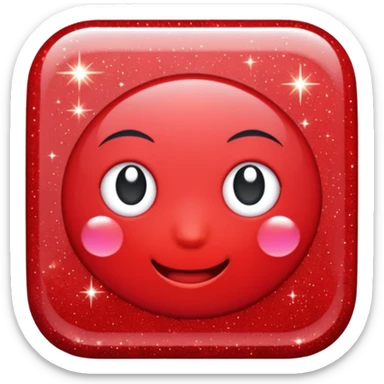 red glitter anonymous sticker