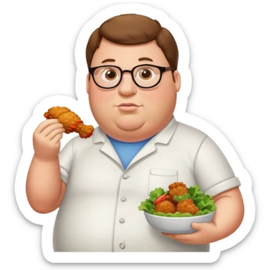 can you do  Peter Griffin stand and eat chicken thighs sticker