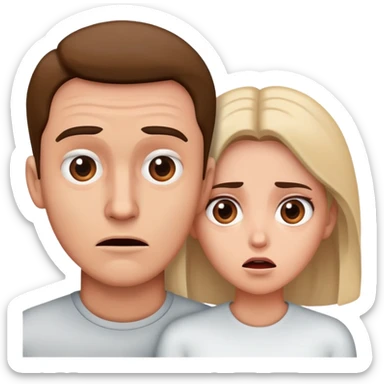 men hit women(she is afraid)  sticker