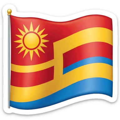 Mach mir einen Emoji aus der Aramäischen Flagge sticker