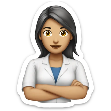 mujer profesional con cabello rojizo sticker