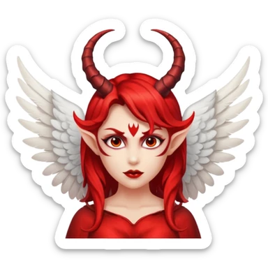 An angel who turns into a she devil sticker
