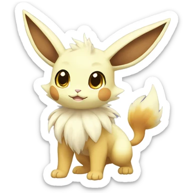 Shiny Kawaii Eeveelution-Cute-Pokémon-fusion full body sticker
