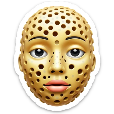 Trypophobia glitched face sticker