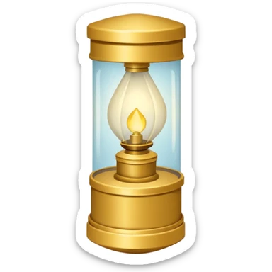 Lanterna flutuante pequena, de papel translúcido, formato retangular/cilíndrico alongado, aberta em cima e embaixo, com luz dourada suave interna, sem alça, sem metal, sem decoração. sticker