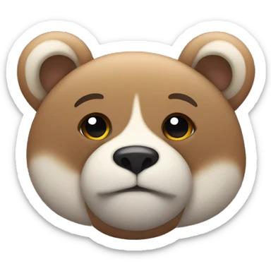 Un osito tierno con sueño sticker