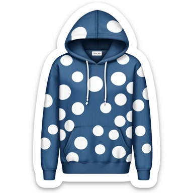 The Denim Tears Hoodie features a black base with distinctive white circle spots, each designed with an empty space in the center. These hollow ring-like patterns are scattered across the fabric, creating a bold contrast against the dark background. The design gives the hoodie a unique, eye-catching aesthetic that blends simplicity with statement-making style. sticker