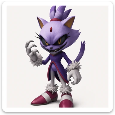 Keep the picture quality and style exactly the same. Make the eyes and mouth look much scarier—add a more intense, menacing stare, sharper or more sinister grin, and subtle shadowing for a truly unsettling effect. No other changes. sticker