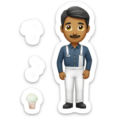 hombre morocho paisajista sticker