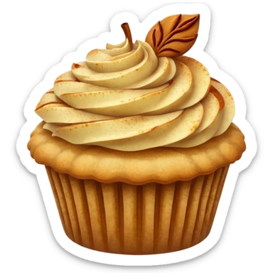 Apple pie cupcake with sliced apples  sticker