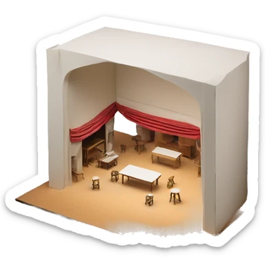 stage maquette scenography model sticker