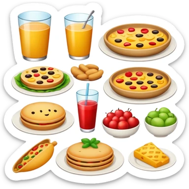create some food emojis that everyon usualy has basic sticker