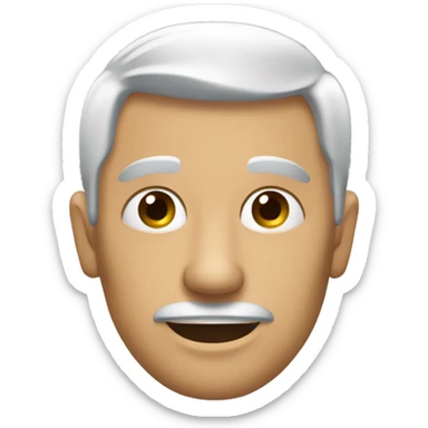 Hombre con la mandíbula marcada alzando la ceja  sticker