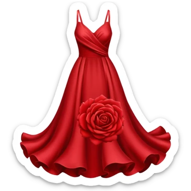 red rose dress no body sticker