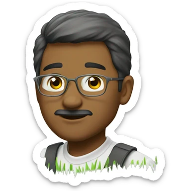 standing grass in a portrait view going from edge to edge sticker