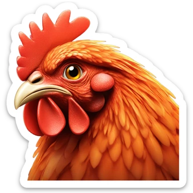 Red chiken  sticker