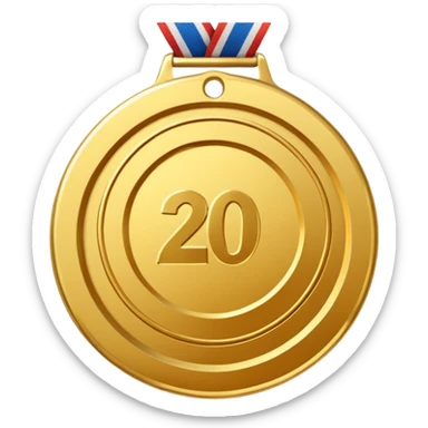 Create a gold medal which says "Brocation 2026" sticker