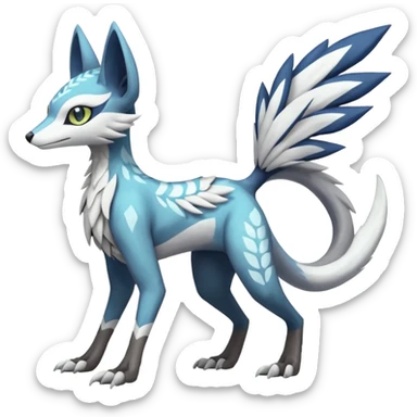 Meloetta-Sergal-Silvally-Genet-Palkia-Dialga-hybrid-fusion-Fakémon-creature, full body sticker