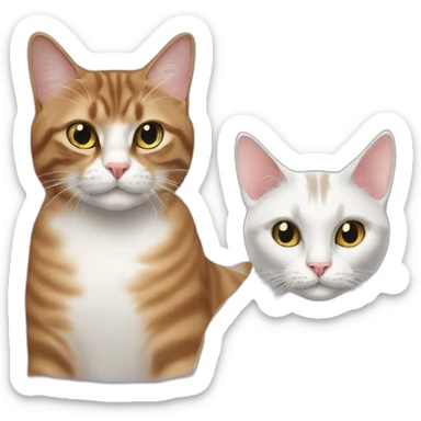 California spangled Cat and white hair Thai cat sticker