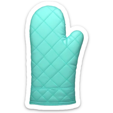 Realistic tiffany blue oven mitt sticker