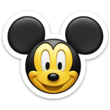 mickey se tape la tête contre un mur sticker