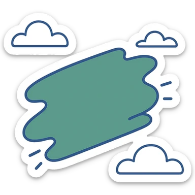 green paint smear, flat color clip art style, minimal, no brush, no text sticker