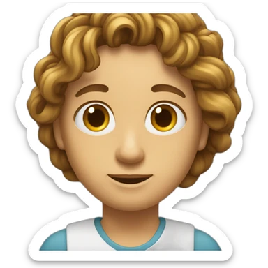 Un mec avec les cheveux mi long et une petite cicatrice sur le front  sticker