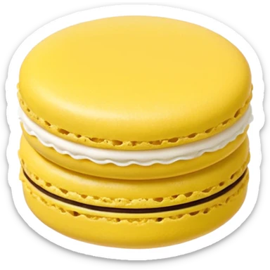 macaron jaune seul sticker