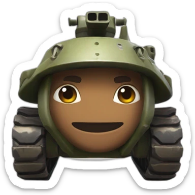 Fortnite default skin in a tank sticker