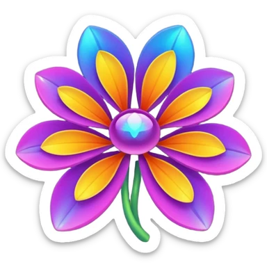 Space Petalled Flower sticker