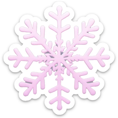 pastel pink snowflake  sticker