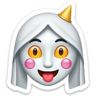 antifaz de fiesta de color blanco y bonito sticker