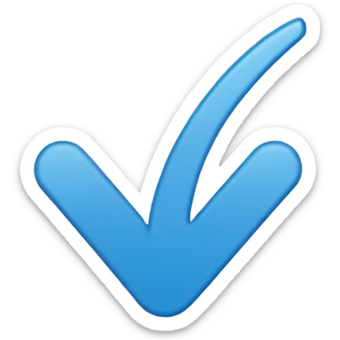 Make an emoji of a blue check verification logo in the top left corner make it a 48x48 sticker