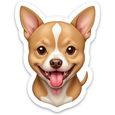 Pitbull chiuahua dog light brown colored panting sticker