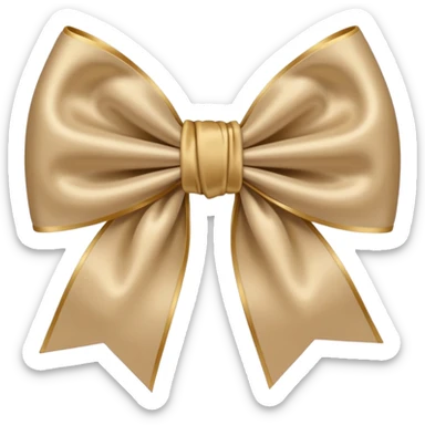 Beige bow enoji sticker