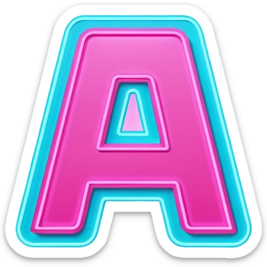 The letter A is designed in the Vape style (Vape theme) with dimensions of 512 by 512 sticker