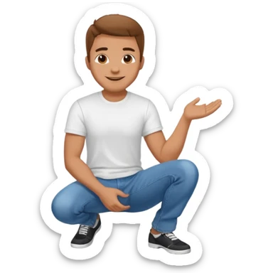 he looks sitting must be on one knee sticker