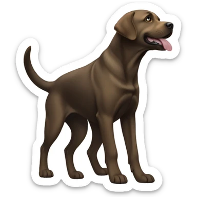 Labrador trying to catch his own tail sticker