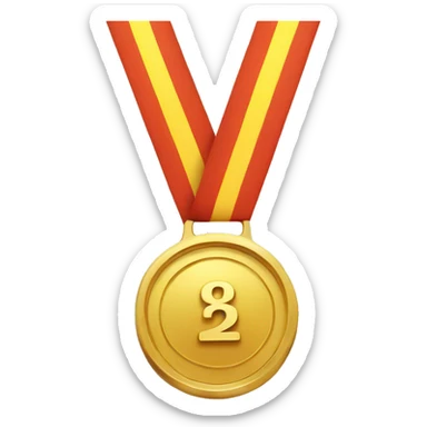 Gold 2st place medal sticker