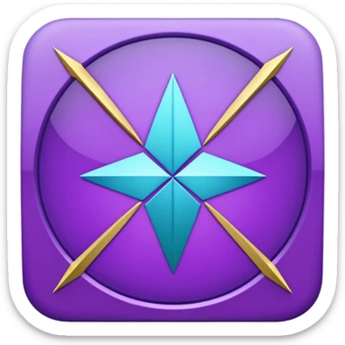 
purple and cian symbol correct sticker