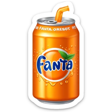 a bright orange Fenta can sticker