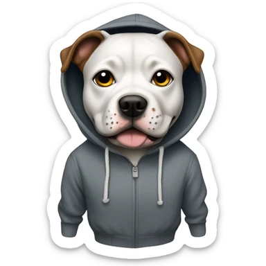 Staffy wearing hoodie sticker